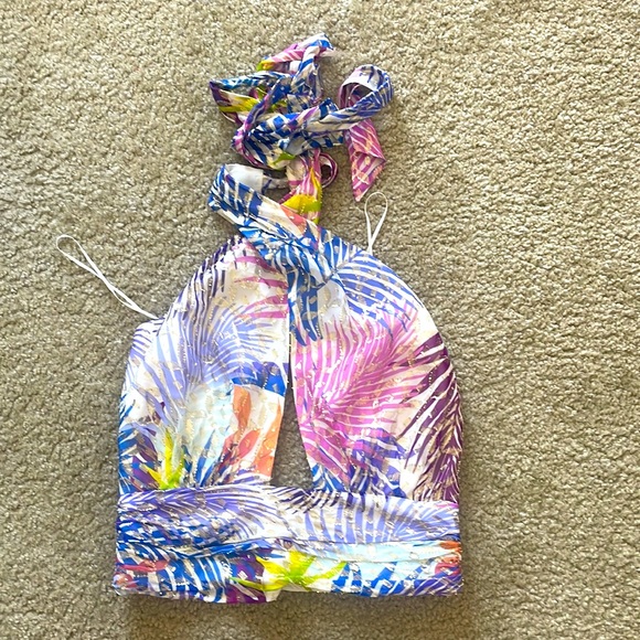 NWT Ramy Brook Louisa printed halter top - Picture 2 of 9